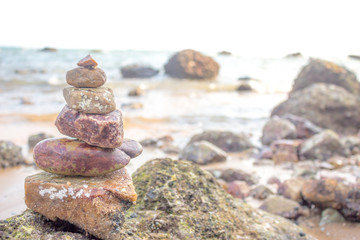Fototapeta na wymiar Sort meditation stones.