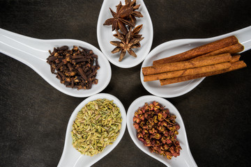 Five Spice Spoon Circle Top View