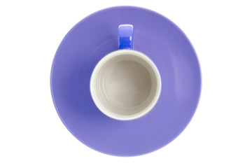 close-up of purple teacup.