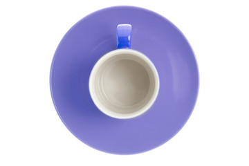 close-up of purple teacup.