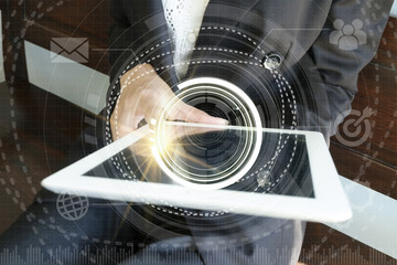 business with tablet connection technology interface Worldwide  © Zaozaa