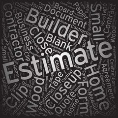 Estimate ,Word cloud art background