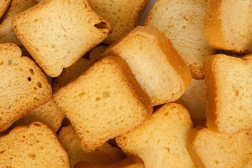 top view toast bread isolated on white background