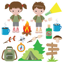 Camping vector illustration