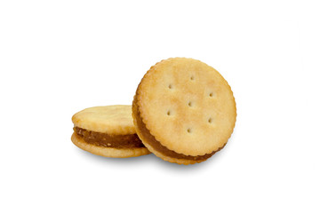 Pineapple Cookies on background,clipping path
