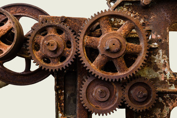 Old machine with cogs and gears,  Retro styled