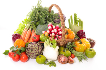 raw vegetable isolated on white