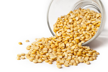 spilled corn grains