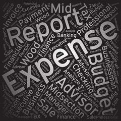 Expense ,Word cloud art background