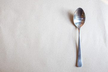 spoon on the white background
