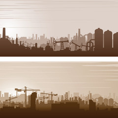 Industrial Banner Vector Background
