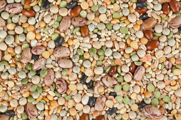 assorted beans background