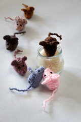 mice handmade product, knitted rats