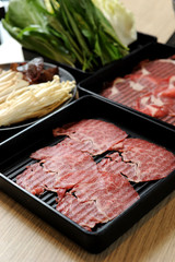Premium raw beef sliced, Japanese BBQ