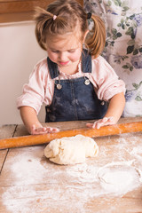 mother and daughter baking