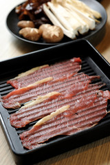 Premium raw beef sliced, Japanese BBQ