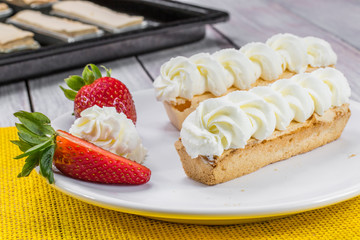 Strawberries and traditional Czech Sweet Dessert - 