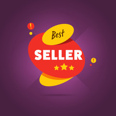 Best seller badge flat abstract isolated vector banner