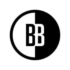 INITIAL CIRCLE HALF LOGO BB