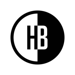 INITIAL CIRCLE HALF LOGO HB