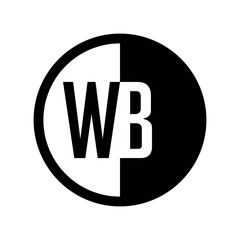 INITIAL CIRCLE HALF LOGO WB