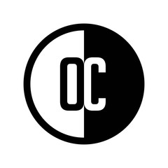 INITIAL CIRCLE HALF LOGO OC