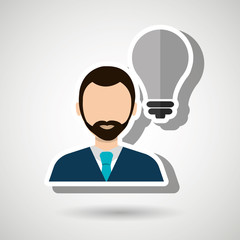 businessman isolated design 