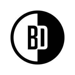 INITIAL CIRCLE HALF LOGO BD