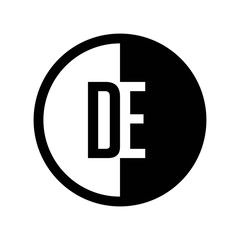 INITIAL CIRCLE HALF LOGO DE