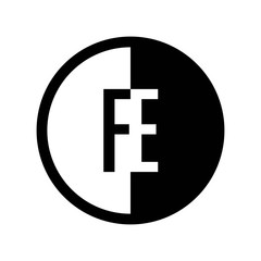 INITIAL CIRCLE HALF LOGO FE