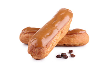 french coffee eclair pastry