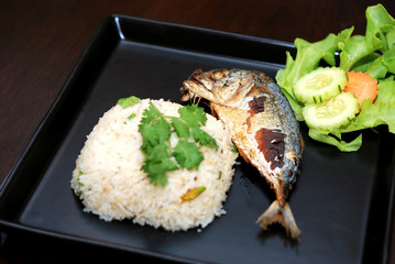 Mackerel Fish rice