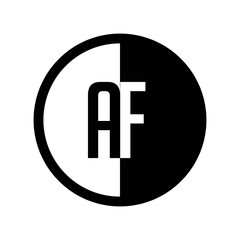 INITIAL CIRCLE HALF LOGO AF