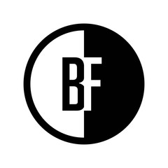 INITIAL CIRCLE HALF LOGO BF