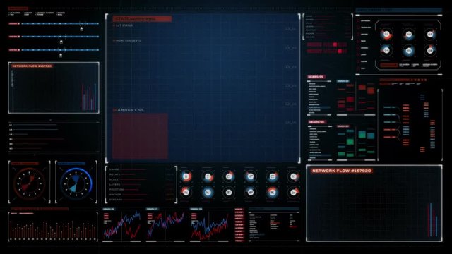 Digital display interface. technology graph, computer operation data screen.1