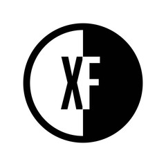 INITIAL CIRCLE HALF LOGO XF