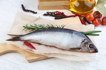 Herring with onion and rosemary