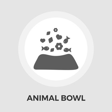 Animal Bowl Flat Icon