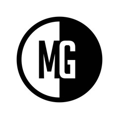 INITIAL CIRCLE HALF LOGO MG