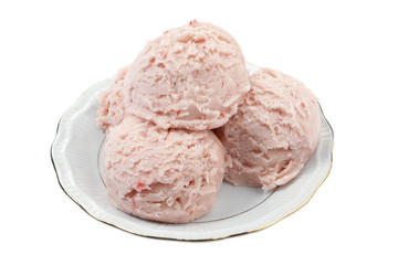 scoop of strawberry ice cream
