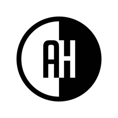 INITIAL CIRCLE HALF LOGO AH