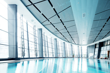 design of swimming pool in modern gym