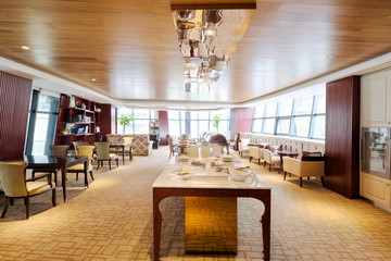 coffee bar in modern gym