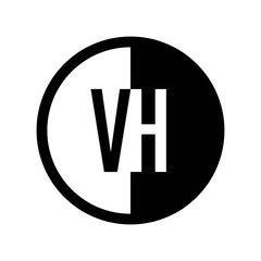 INITIAL CIRCLE HALF LOGO VH