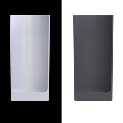 Shape empty cocktail glass in cut on clean background.