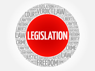 Legislation word cloud concept