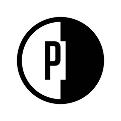 INITIAL CIRCLE HALF LOGO PI