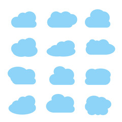 .Set of clouds icons. Vector