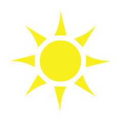 Sun icon isolated. Vector