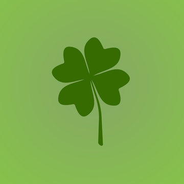 four leaf clover green symbol icon vector version